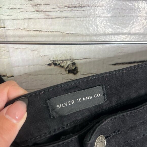 Silver Jeans skinny Cargo Pants Black Size 34 - Picture 4 of 7